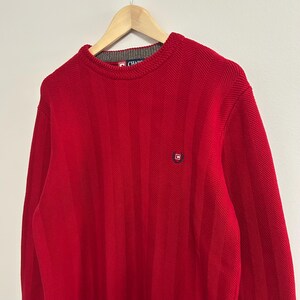 Vintage 90's Chaps Ralph Lauren Knit Sweater 100% Cotton Red Vintage 90's Chaps Ralph Lauren Knit Sweater 100% Cotton Red