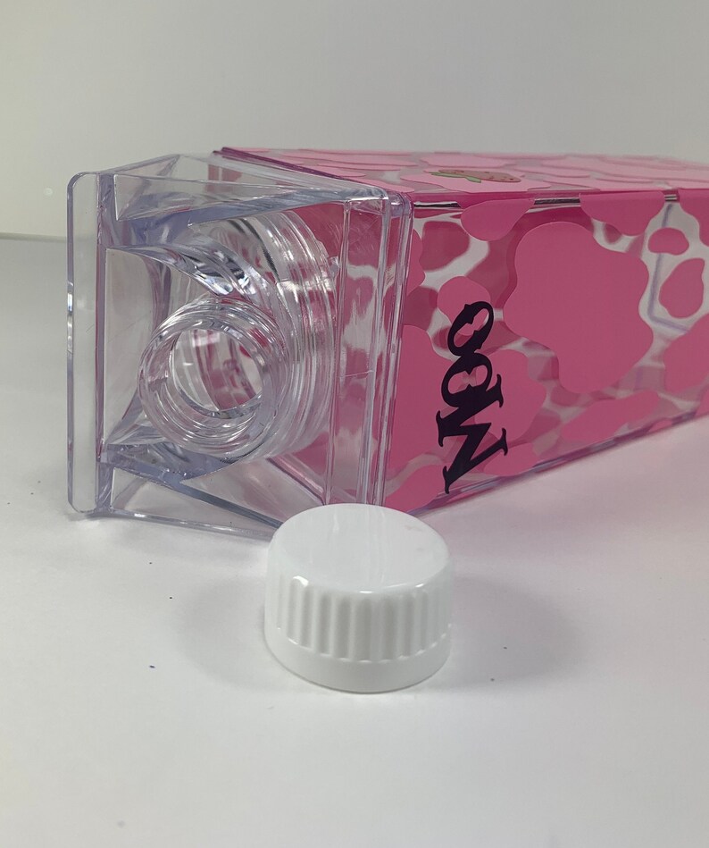 Strawberry Cow Milk Carton Cup Reusable Cup Cow Print Pink Etsy Australia