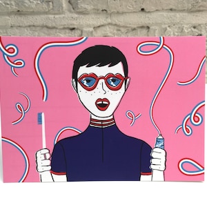 Si frais, si propre - dentifrice fille - mini tirage illustré ou carte postale