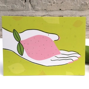 Pink Lemon - mini tirage ou carte postale illustré fruité