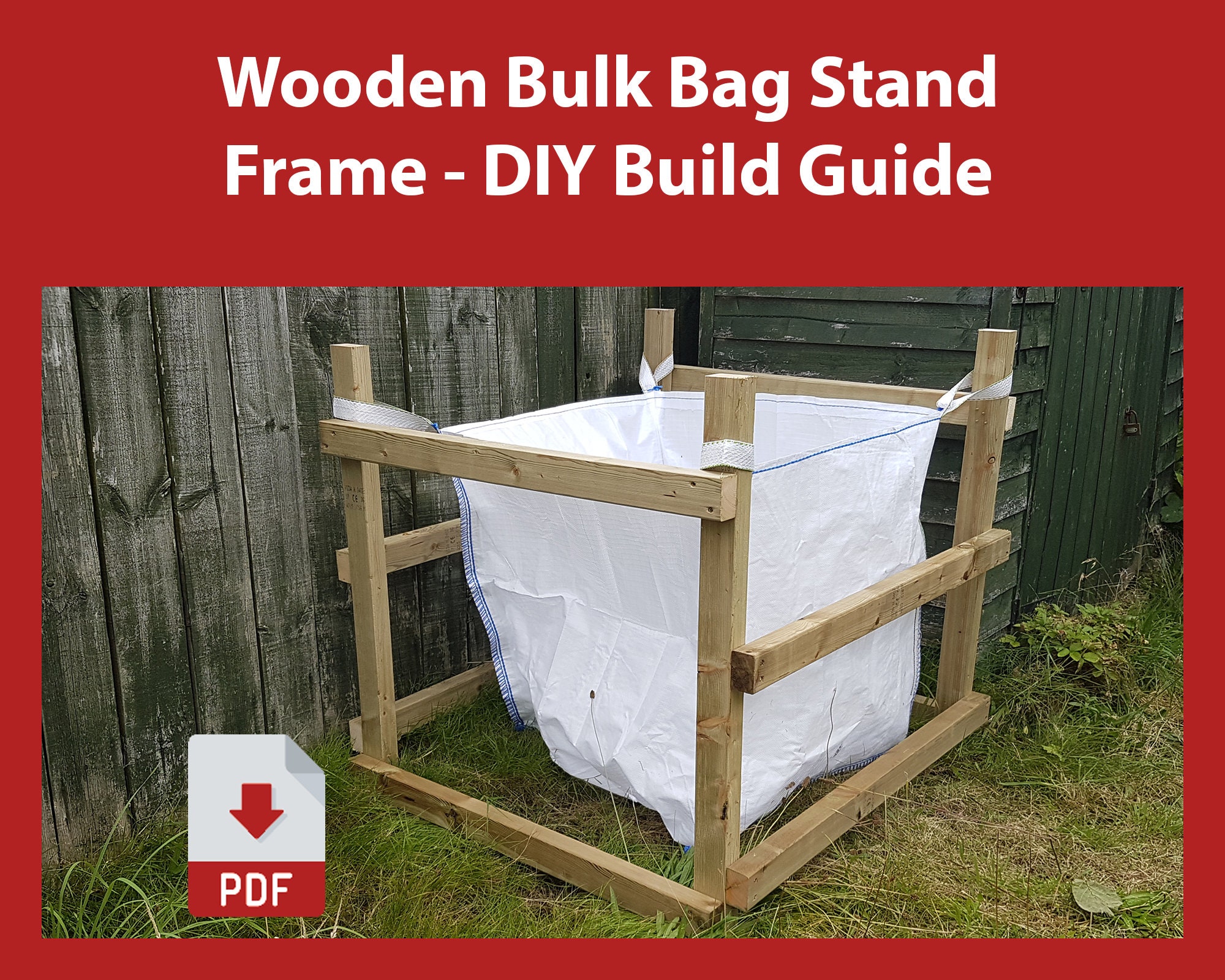 Wooden Bulk Bag Stand Frame DIY Build Guide - Etsy