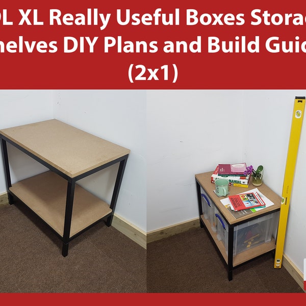 19L XL Really Useful Boxes Storage Shelves DIY Plans and Build Guide - (2x1)