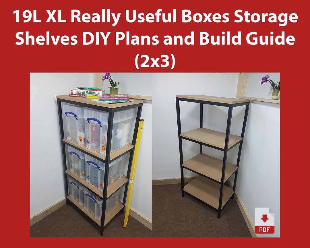 19L XL Really Useful Boxes Storage Shelves DIY Plans and Build Guide