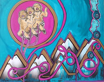 Rebirthing original mixed media art