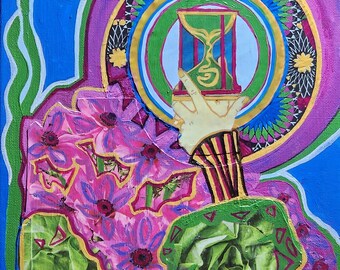 Time in Motion Mixed Media Collage