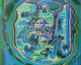 The Topography of Self original acrylic painting