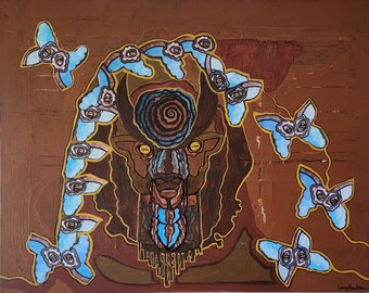 Shapeshifter original mixed media art