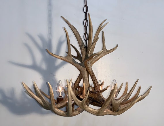 Twelve light deer antler chandelier lighting deals