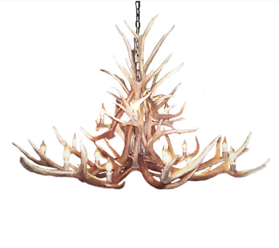 Real Elk Antler Chandelier Rustic Chandelier Elk Chandelier Etsy