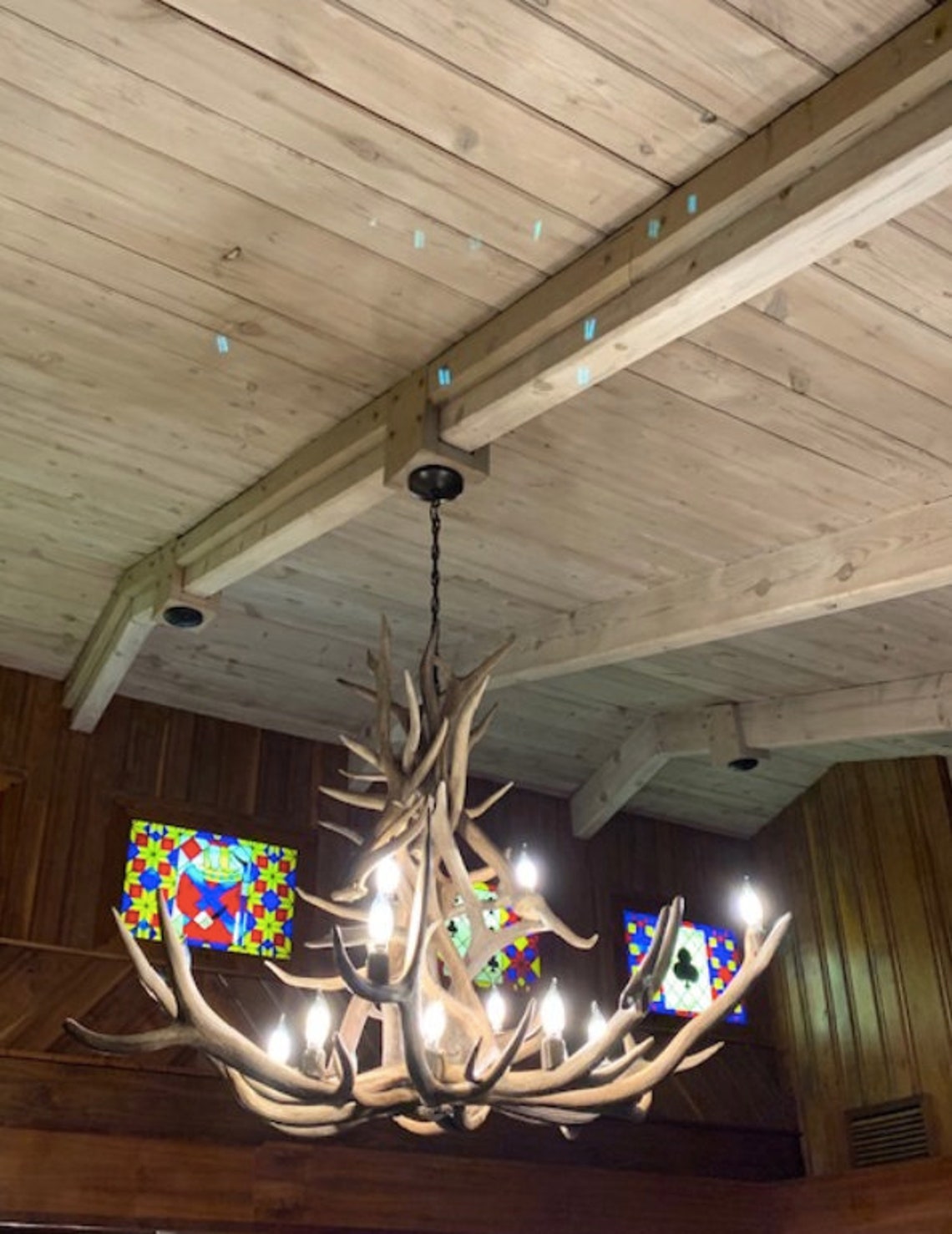 Real Elk Antler Chandelier Rustic Chandelier Elk Chandelier Etsy