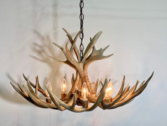 Whitefish Deer Antler Chandelier Rustic Kitchen Island Pendant Ceiling Lights Lantern 4 - 12 Lights Individually Handcrafted For Excellence