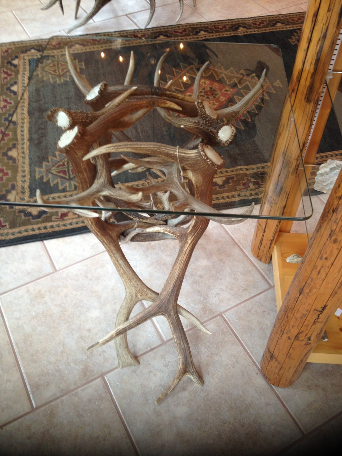 End Table Elk Antler Furniture Rustic Furniture Coffee Table Antler Decor Shabby Chic Decor Real Antlers