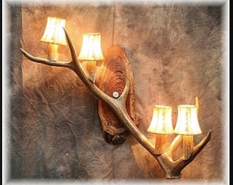Elk Antler Wall Sconce Individually Handcrafted For Excellence by a Professional Antler Artisan and crafted when only the BEST will do!