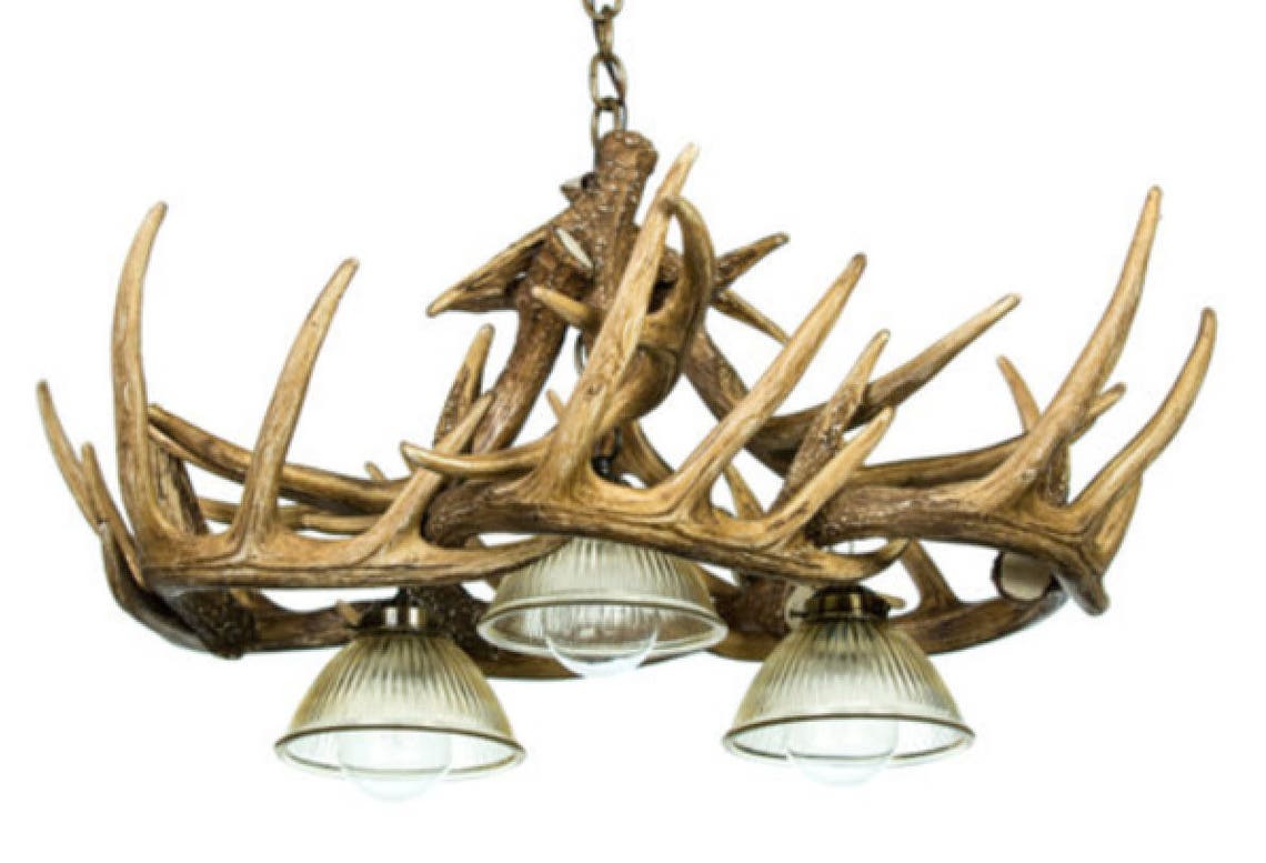 Antler Chandelier Faux Deer Chandelier Rustic Chandelier Etsy