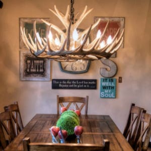 Blue Mounds Faux Deer Antler Chandelier Rustic Pendant Ceiling Light 32&quot; W by 14&quot; T