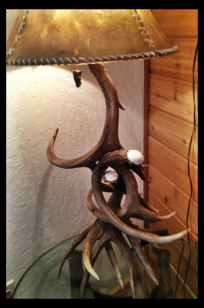 Real Antler Table Lamps Rustic Furniture Antler Decor Shabby Etsy