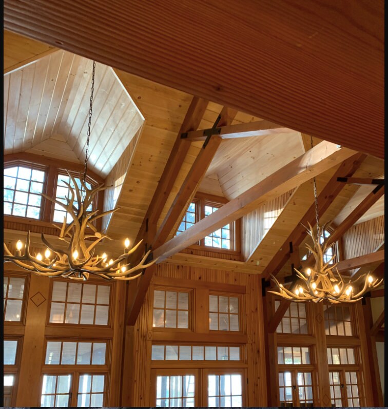 Real Elk Antler Chandelier Rustic Chandelier Elk Chandelier Etsy