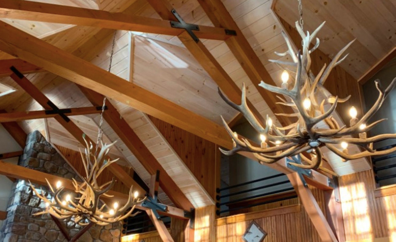 Real Elk Antler Chandelier Rustic Chandelier Elk Chandelier Etsy