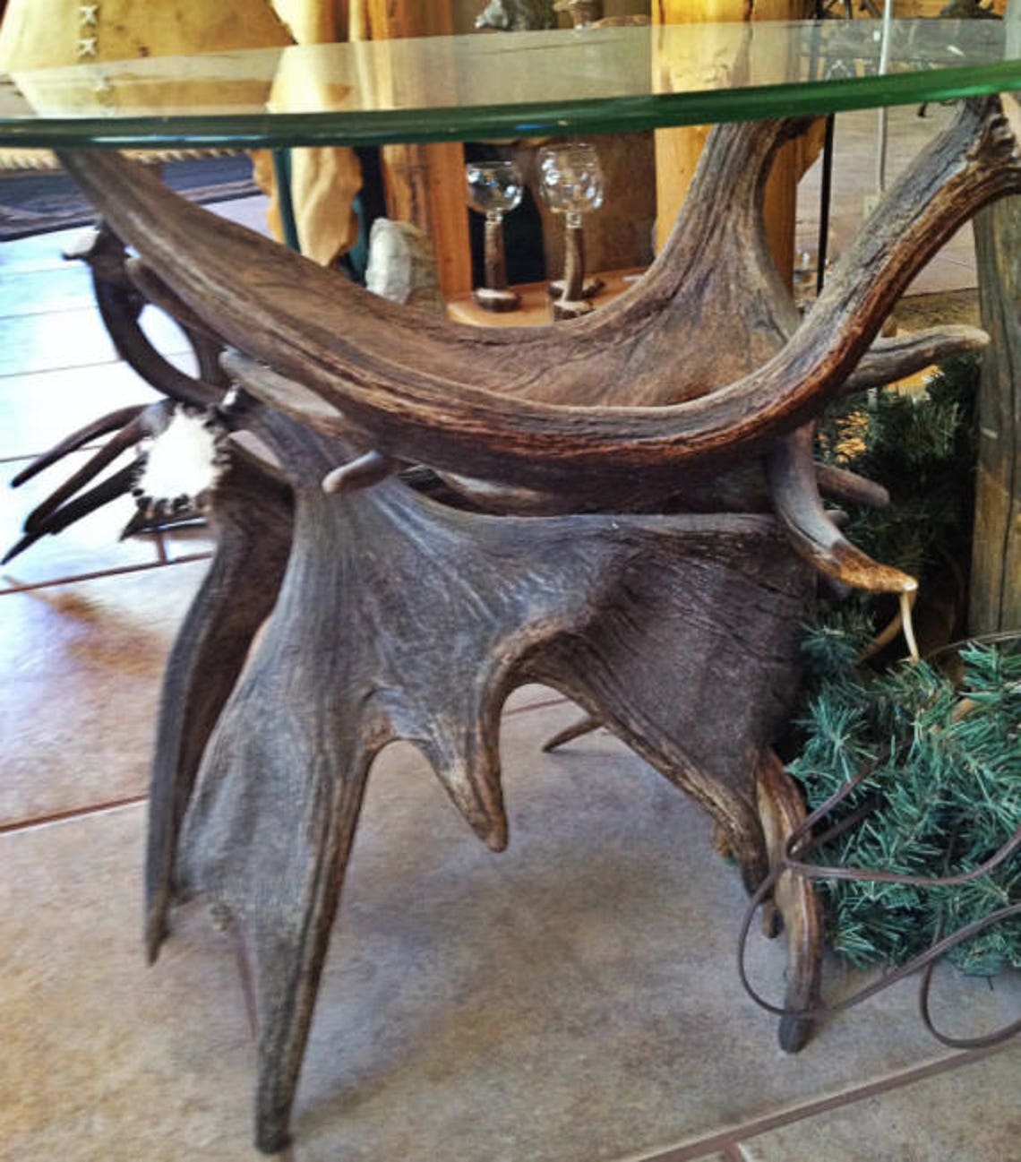 End Table Moose Antler Furniture Rustic Furniture Coffee Table Antler