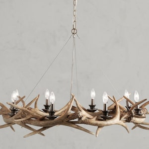 Round Deer Chandelier Antler Pendant 5-8 Lights Individually Handcrafted For Excellence by a Professional Artisan When Only the BEST Will Do