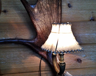 Rustic Furniture Moose Antler Wall Sconce Antler Decor Shabby Chic Rustic Lighting Handcrafted Eagle Head Carving