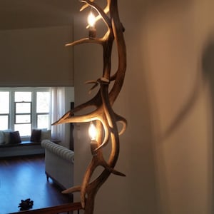 Pendleton Elk Antler Pendant Chandelier Kitchen Island Individually Handcrafted For Excellence by a Professional Antler Artisan