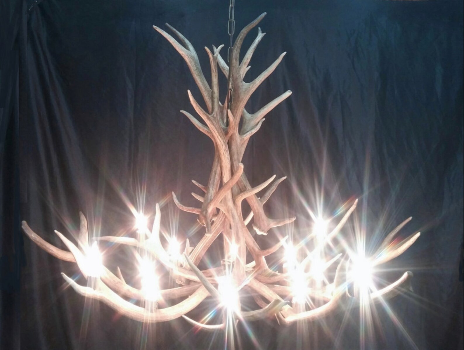 Real Elk Antler Chandelier Rustic Chandelier Elk Chandelier Etsy