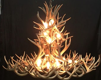 Gold Canyon Deer Antler Pendant 13-30 Lights Individually Handcrafted For Excellence by a Professional Artisan When Only the BEST Will Do!