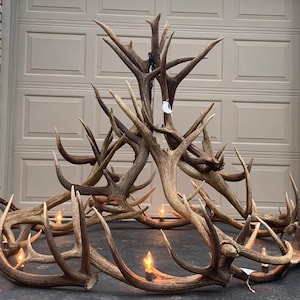 Moon River Elk Antler Chandelier Rustic Kitchen Island Pendant Ceiling Lights Individually Handcrafted For Excellence