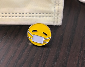 Mask On emoji pin