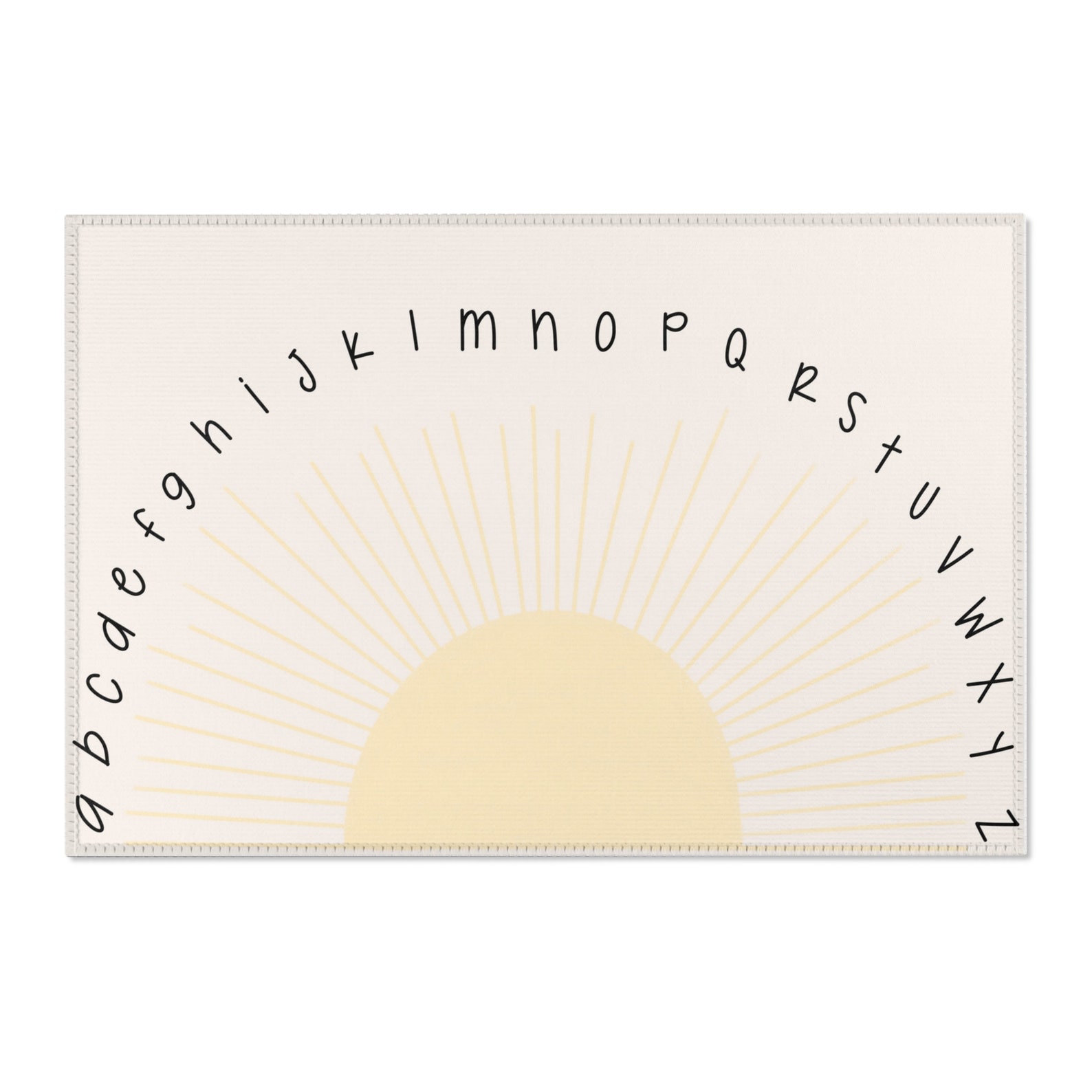 Sunshine ABC Area Rug Kids Rug Classroom Rug Etsy