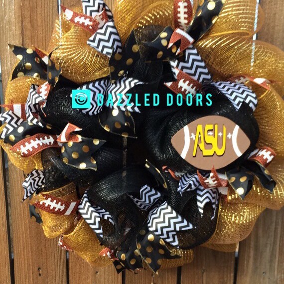 Alabama State University Football Wreath Graduation Wreath Etsy