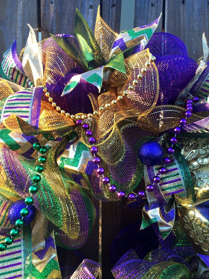 Mardi Gras Decoration Mardi Gras Decor Fat Tuesday Wreath Mardi Gras Mardi Gras Wreath,Jester Mask Wreath Deco Mesh Mardi Gras Wreath