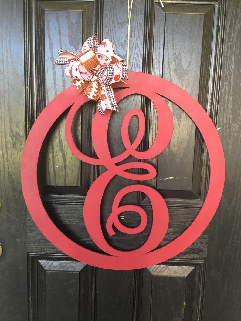 University Of Alabama Wood Letter Door Hanger Alabama Door Etsy