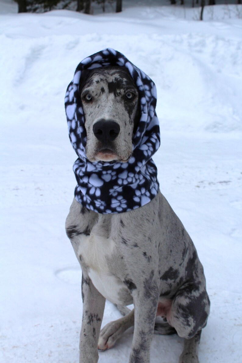 XL Great Dane Snood/ Paw Print Snood/ XL Big Dog Neck Warmer / | Etsy