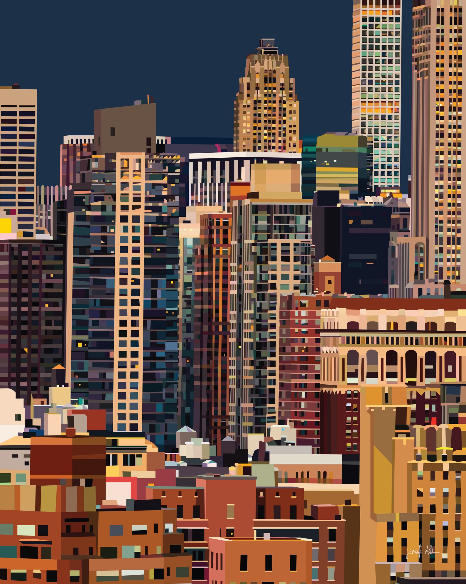 New York City Wall Art Prints Architecture Vectors Print Etsy