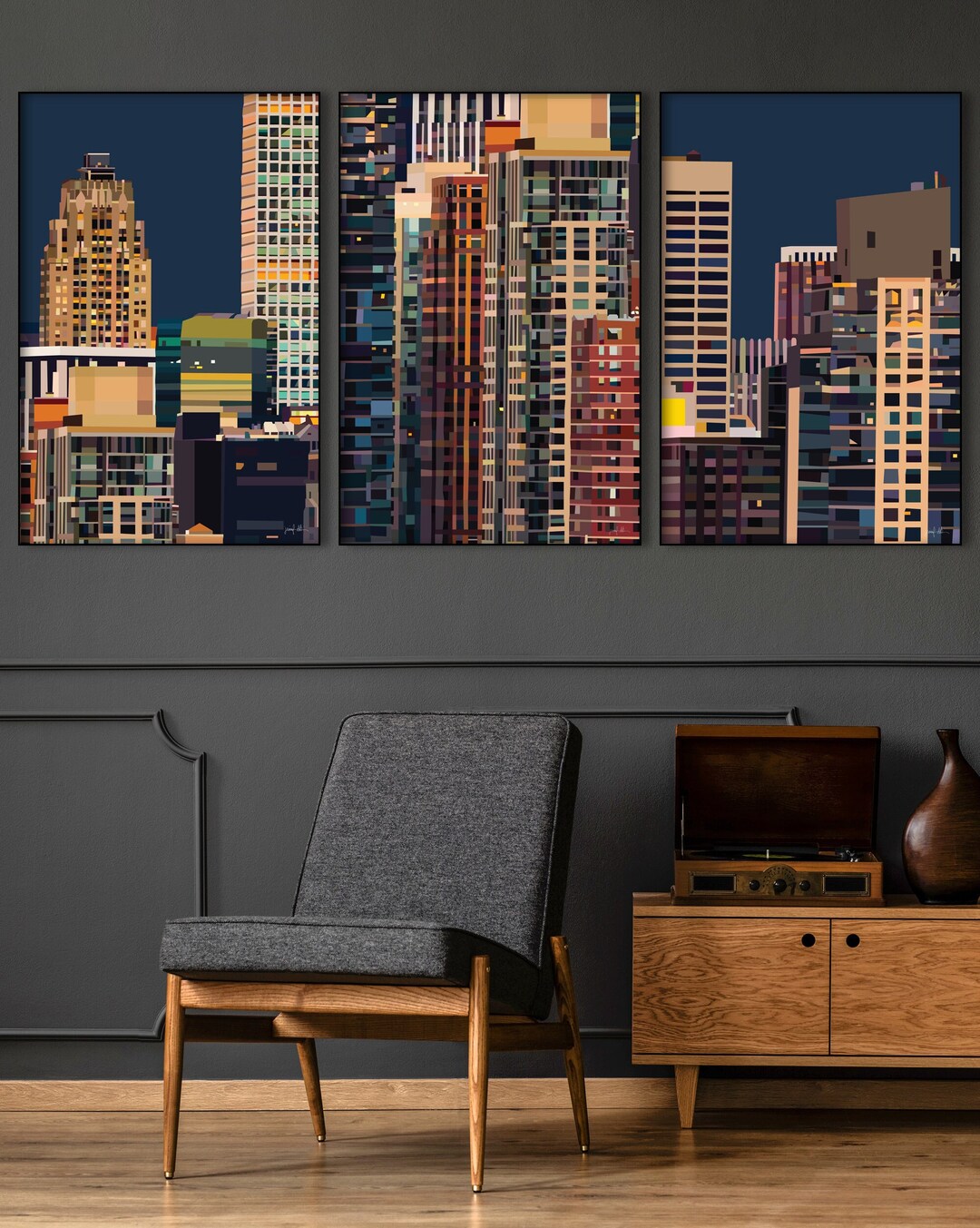 NYC Wall Gallery Set, Printable Wall Art for Sale Prints Picture, Wall Decor Above Couch ...