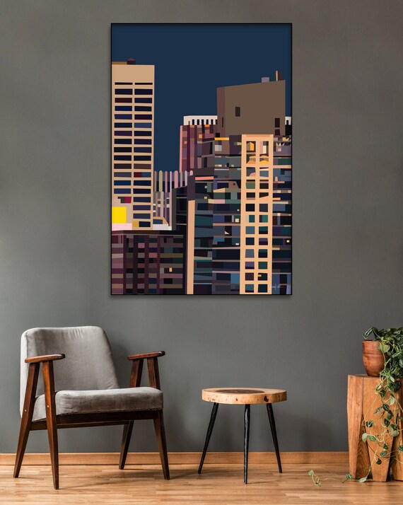 Impression Sur Toile Vintage New York – Style Rétro Iconique Pour Salon, Chambre Ou Bureau (30 X 45 Cm) – Sans Cadre Ou Encadrée