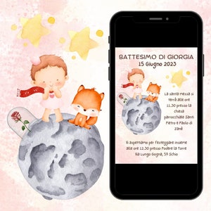 Invito battesimo e party kit digitale - PICCOLO PRINCIPE. Invito per battesimo, compleanno, tutto per personalizzare la festa del bambino