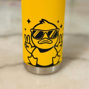 Rubber Ducky Peace Sign Vinyl Decal // Car Sticker, Bumper, Water bottle Sticker, Laptop Sticker, Tumblr, Duck Decal, Duck Sticker, Jeep
