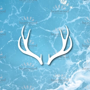Antlers Vinyl Decal //  Car Window Decal, Laptop Decal, Phone Decal, Tablet Decal, Yeti Cup Decal, Waterbottle Decal, Hunting Decal