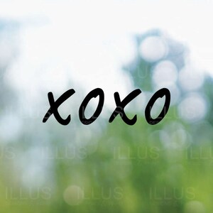 Xoxo Vinyl Decal // Car Decal, Laptop Decal, Yeti Cup Decal, Helmet Decal, Phone Decals, Mirror Decal