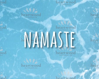 Namaste Vinyl Decal // Laptop Sticker, Car Sticker, Laptop Decal, Car Window Decal, Mug Sticker, Cup Sticker, Tablet Sticker, Yoga Sticker