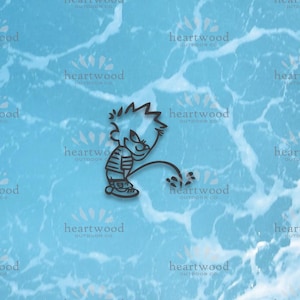Calvin & Hobbes Peeing Vinyl Decal // Car Sticker, Bumper, Water bottle Sticker, Laptop Sticker, Tumblr Sticker, Truck Decal, Funny
