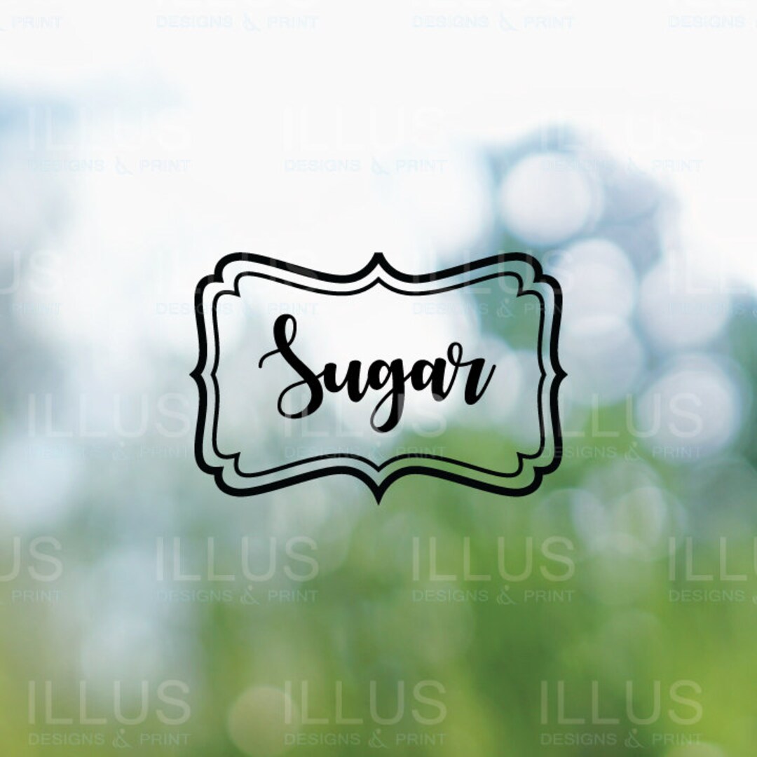 Sugar Canister Vinyl Decal // Kitchen Decal, Home Decor, Home Decal ...