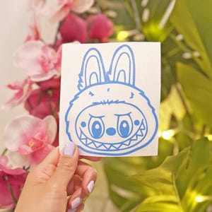La bubu Cutie Vinyl Decal // Kawaii Sticker, Peeker Decal, Girly, Demure, Pretty, Elegant, Cute Car Decal, Laptop, Phone, Waterbottle