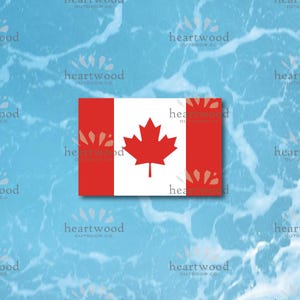 Canadian Vinyl Decal // Canadian Flag, Canada, Country Sticker, Truck Sticker, Car Decal, Laptop Decal, Simple Logos