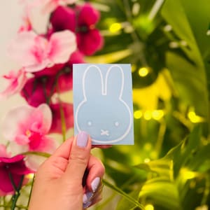 Bunny Mif fy Face Vinyl Decal// sticker, car bumper, cute car, funny decal, kawaii, cute stickers, Kawaii Bunny Car Decals, Japan