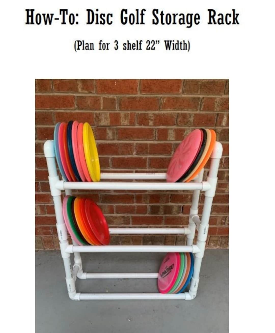 Disc Golf Storage Rack Howto PDF Download Etsy