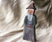 Wooden Wizard Figure Toy, Handpainted, Storytelling, nature table, small world play, library, classic stories, waldorf, montessori, magic